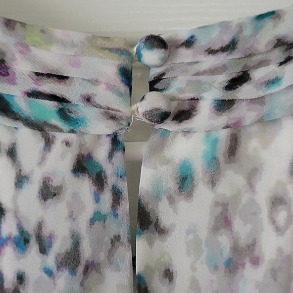 Long, halter, animal print, multicolor dress - Picture 4 of 6